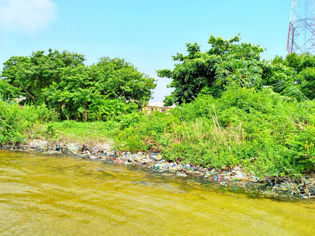 Osun River plastic on the banks