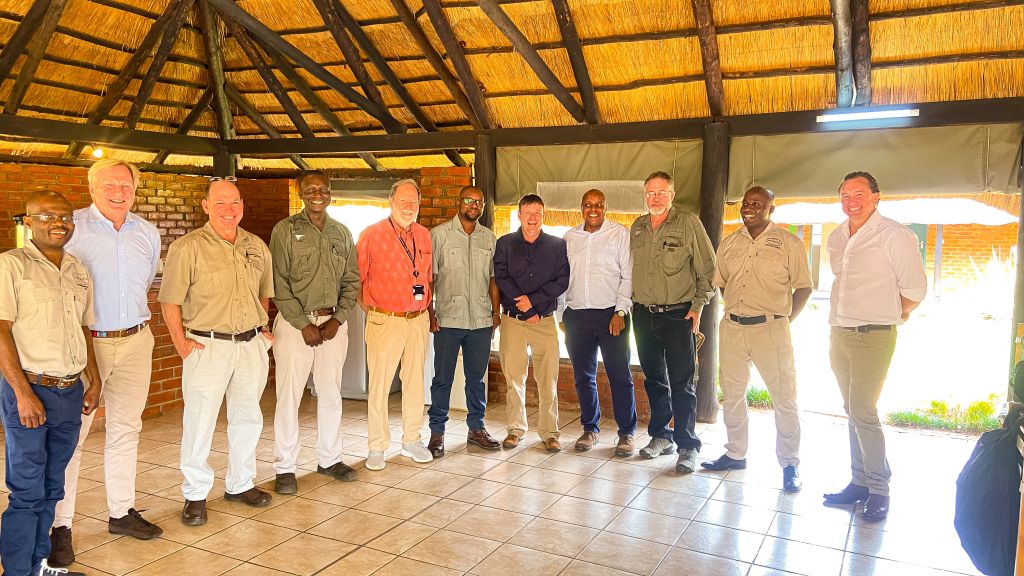 Oppenheimer Generations Team and African Leadership University Representative during the MOU signing ceremony at Shangani Holistic.